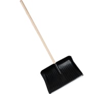 Лопата пластиковая ООО Агростройлидер №9 515x410мм с оцинкованной планкой с деревянным черенком 1200мм в сборе СНЕГ-01.24.1