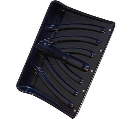 Пластиковая лопата ООО Агростройлидер крепыш 460x335 мм с оцинкованной планкой на заклепках без черенка СНЕГ-01.22