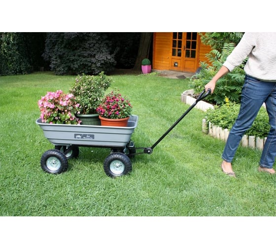 Тележка Haemmerlin 4x4 garden trolley полипропиленовый кузов, пневмо колеса 320062001