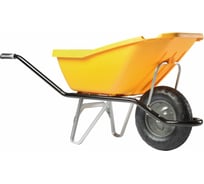 Одноколесная тачка Haemmerlin cargo pick up 110 л полипропиленовый кузов, пневмо колесо-втулка цвет желтый 301240101
