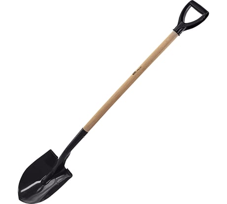 Штыковая лопата  для сыпучих грузов, лакированный черенок СИБРТЕХ 61456