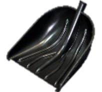 Пластиковая лопата ООО Агростройлидер №5 410x460мм с оцинкованной планкой с алюминиевым черенком и v-ручкой в сборе СНЕГ-01.23.31