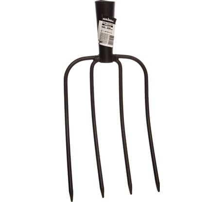 Кованые вилы, 4 круглых зубца, без черенка, 180x300мм, Grinda 39720-4_z01