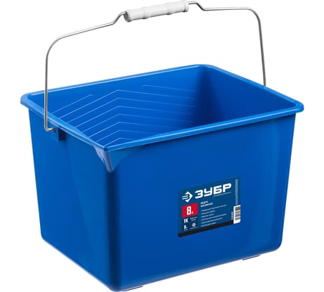 Малярное пластмассовое ведро 8 л, высокопрочное Зубр 0609-08_z02