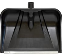 Снеговая лопата ЛЕТО п/эт Снежная королева (алюминиевая планка) 445x330мм d32мм черная без черенка 2014