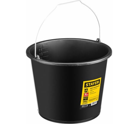 Строительное пластмассовое ведро Stayer 12 л 06083-12_z01