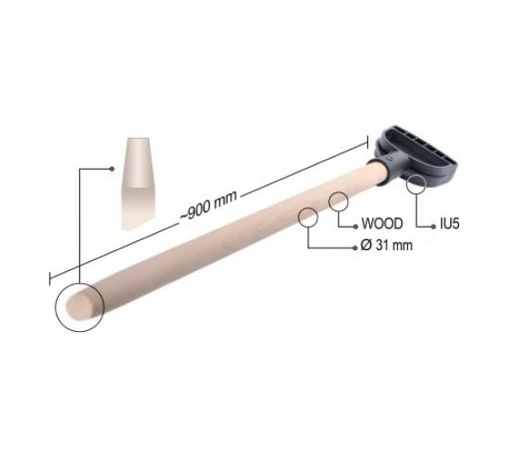 Лопата Rusconnect Ilt41 noname 41 eco 410×320×1230 мм 612002