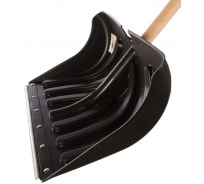 Пластмассовая лопата с оцинкованной планкой на заклепках, деревянным черенком 1-го сорта и V-образной ручкой Gigant «Домбай» GSSL-2 (Россия)