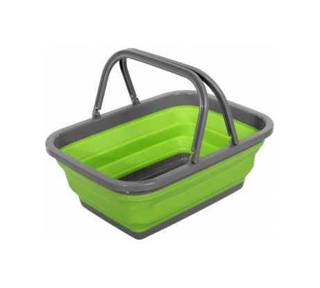 Пластиковая складная корзина BRADEX с 2 ручками 9л, зеленая TD 0532