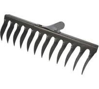 Грабли РемоКолор клепанные с витым зубом 12-зубые, рельсовая сталь, без черенка 66-1-032