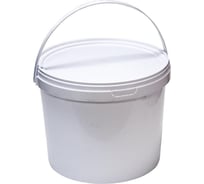 Ведро ООО Комус 11,5 литров круглое белое с белой крышкой с пласт ручкой 1247958