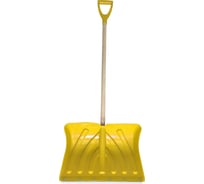 Усиленная снеговая лопата Gigant со стальной оцинкованной планкой U-формы и деревянным черенком высшего сорта с влагостойким покрытием GCI-08