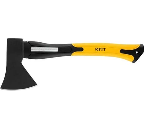 Топор FIT кованая усиленная сталь, усиленная фиберглассовая ручка, 600 гр. 46221