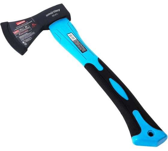 Кованный топор Smartbuy tools 600 г, с фиберглассовой резиновой рукояткой SBT-AX-600p2