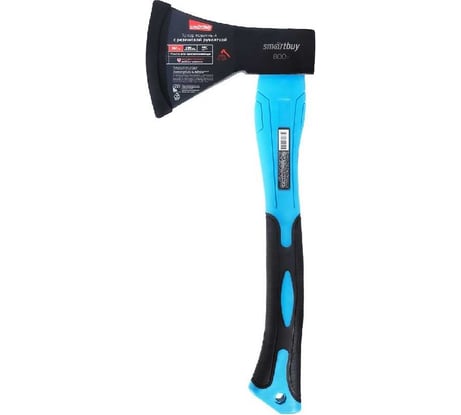 Кованный топор Smartbuy tools 800 г, с фиберглассовой резиновой рукояткой SBT-AX-800p2