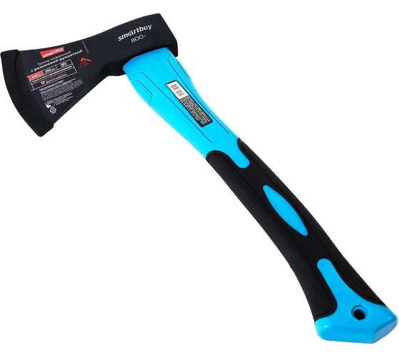 Кованный топор Smartbuy tools 800 г, с фиберглассовой резиновой рукояткой SBT-AX-800p2