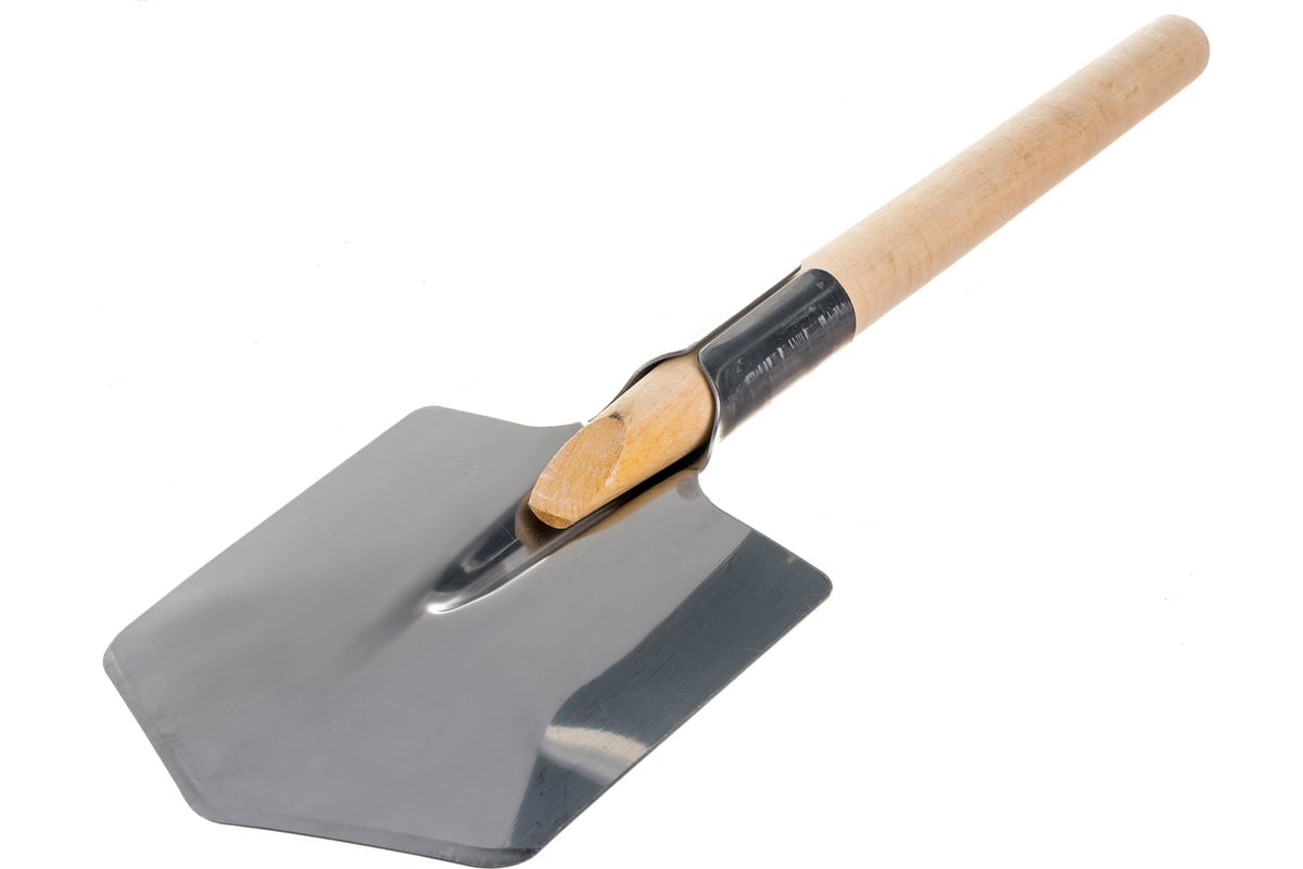 Саперная лопата СИБРТЕХ нержавеющая сталь, деревянный черенок 61439 .
