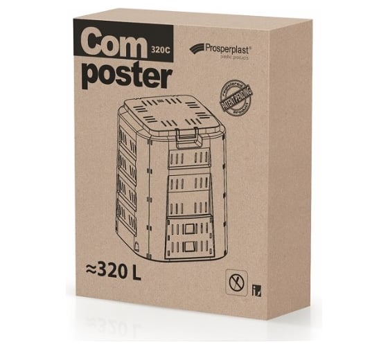 Компостер Prosperplast Compogreen 320л, черный IKST320C-S411