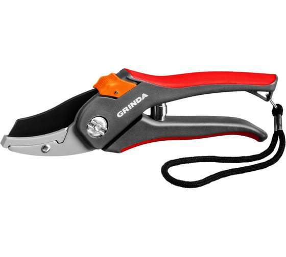 Секатор GRINDA G-28 с двухкомпонентными рукоятками, контактный, 205мм 8-423203_z02