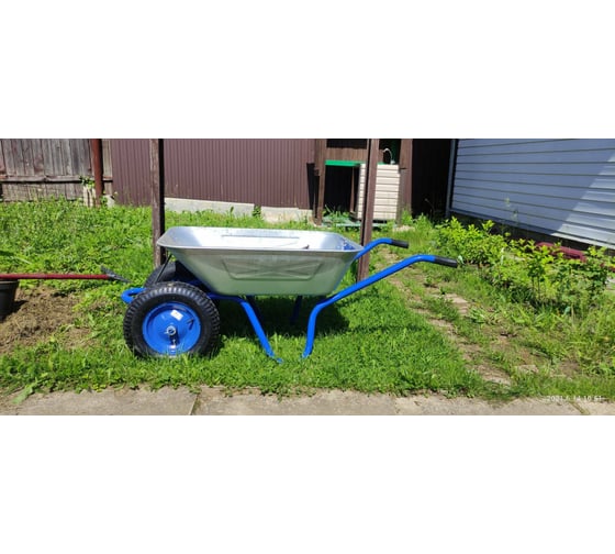 Усиленная строительная двухколесная тачка Зубр ПТ-350 39913 - выгодная ...