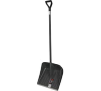 Лопата для отбрасывания снега UFO серая, с алюминиевым прямым черенком, 49 см, алюм. кромка 400200011U