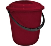 Ведро Svip Классика с крышкой, бордо, 12 л. SV4077БР