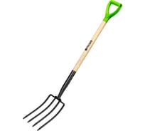 Вилы четырехрогие PALISAD огородные, кованые, 195x295x1165 мм, деревянный лакированный черенок 61394