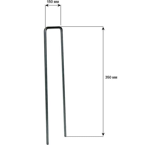 П-образная скоба Ks-store 350x150x350мм, Ø6мм А240. (Упаковка 50 штук) skoba35156mm 1