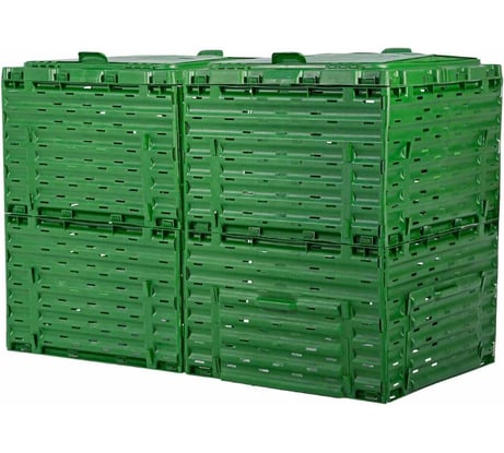 Компостер с крышкой Piteco 600 л, зелёный