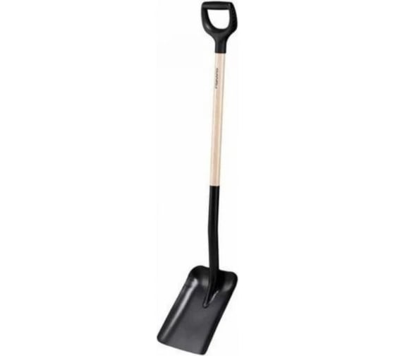 Лопата совковая с деревянной ручкой Fiskars Solid 1066723 1