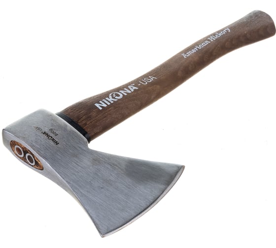 Топор c деревянной Hickory ручкой NIKONA 38см, с чехлом, 800гр 65-671