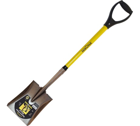 Строительная лопата NIKONA, совковая с D фибровой ручкой 36" 68-146