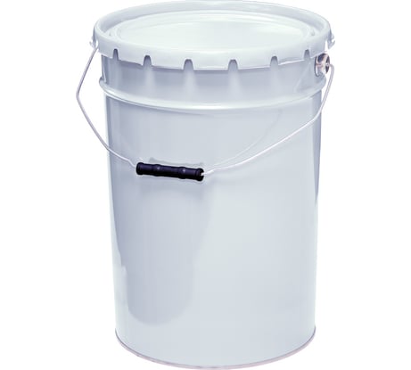 Ведро с крышкой-корона, с покрытием внутри Тара.ру белое, металл, 25л 28136