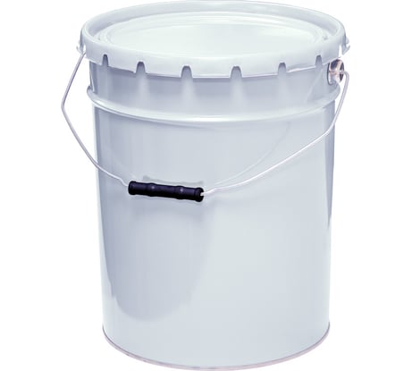 Ведро с крышкой-корона, с покрытием внутри Тара.ру белое, металл, 20 л 28129