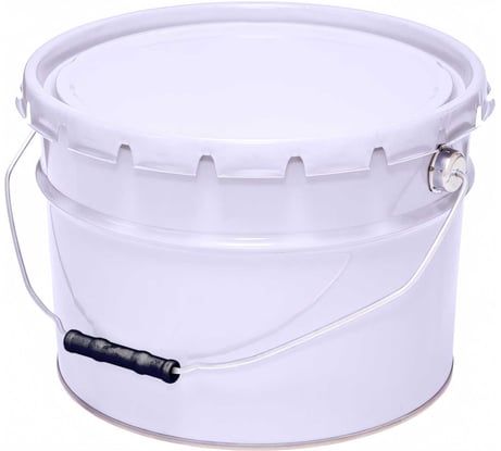 Ведро с крышкой-корона, с покрытием внутри Тара.ру белое, металл, 10 л 28122