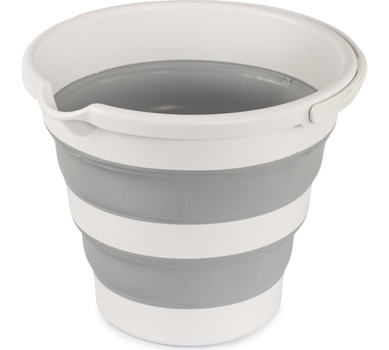 Ведро складное HOBBY LIFE MAGIC серое 12л 36.5x33.5x28.5см HL081177GR