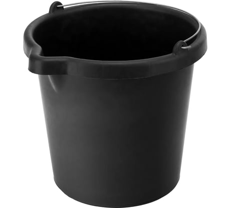 Ведро строительное пластмассовое СИБРТЕХ, 12 л, высокопрочное, с носиком 81478