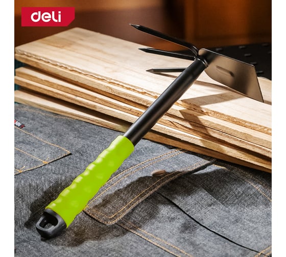 Мотыжка садовая ручная DELI двухсторонняя, 30 см, защита от ржавчины, противоскользящая рукоять DL580814 146815