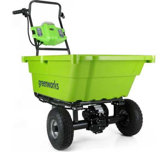 Садовая тележка самоходная GreenWorks 40V, 106 л, с 1хАКБ 4 Ач c USB и ЗУ 7400007USB4