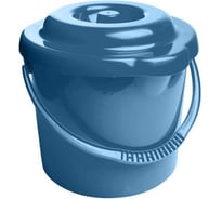 Круглое ведро с крышкой 9л Svip Классика индиго SV3206ИНД