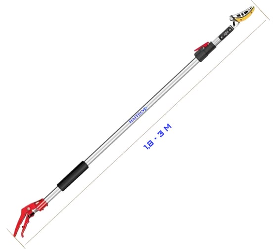 Секатор блочный телескопический + пила садовая (набор) HAITEC 3 м HT-GS203000