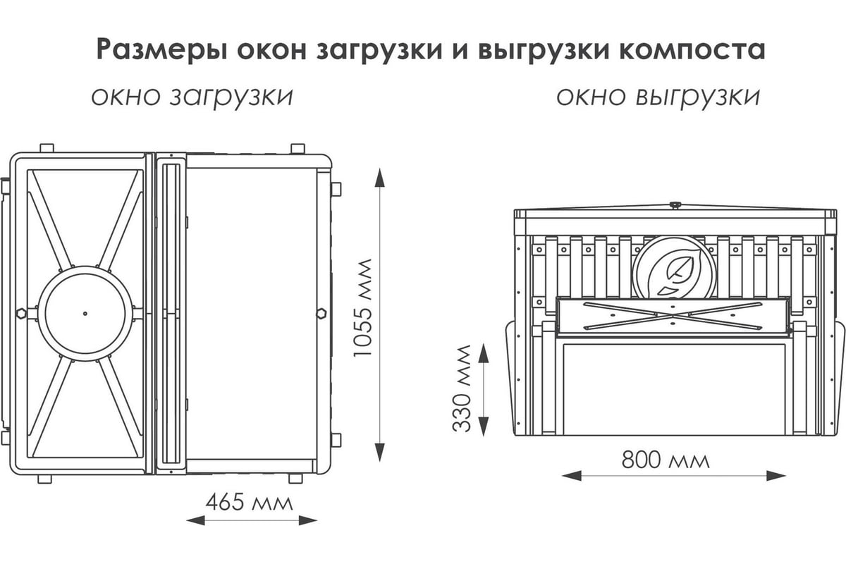 Емкость для компостирования Санитек Урожай 1,1 М.01 П0000020094 - выгодная  цена, отзывы, характеристики, фото - купить в Москве и РФ