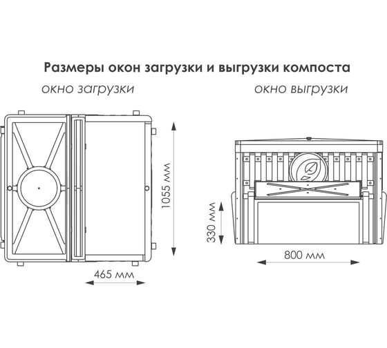 Емкость для компостирования Санитек Урожай 1,1 М.01 П0000020094