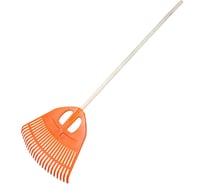 Грабли веерные пластмассовые ООО ПК Тандем-АГРО 23 зуба, ЦВЕТНЫЕ, ширина рабочей части 500мм, с деревянным черенком Ф25мм 1200мм, 1 сорт 4670016437860