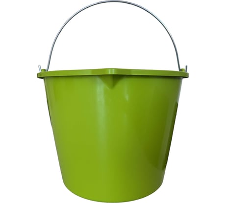 Ведро строительное КЭС зеленое, эластичное, с носиком, 12 л 13000046 13000049