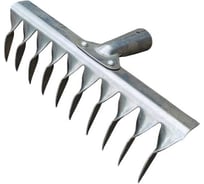 Грабли клепанные с витым зубом ООО ПК Тандем-АГРО ГК-10 зуб., нержавейка 2,0 мм., без черенка 4670016436498
