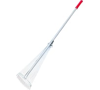 Грабли веерные раздвижные проволочные оцинк. с алюм. черенком ООО ПК Тандем-АГРО 16-ти зубые, в сборе с усиленным металлическим фиксатором 4670016437846