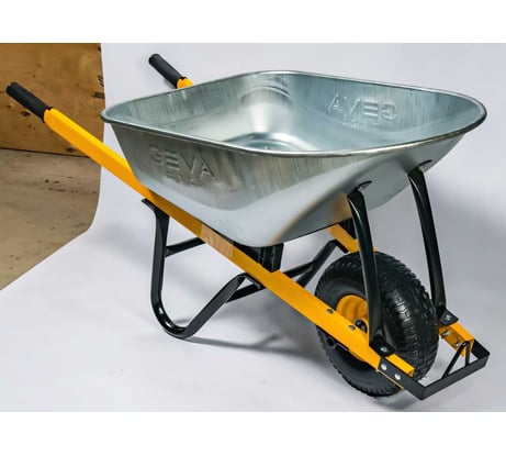Тачка одноколесная GEVA TRADE GEVA MAXI 140л квадратная труба, колесо 15x6.00-6 F20mm/90мм TS1K140GT