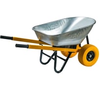 Тачка двухколесная GEVA TRADE GEVA MAXI 140л, квадратная труба, колесо полиуретан 15x6.00-6 F20mm/90мм TS2KL140GT