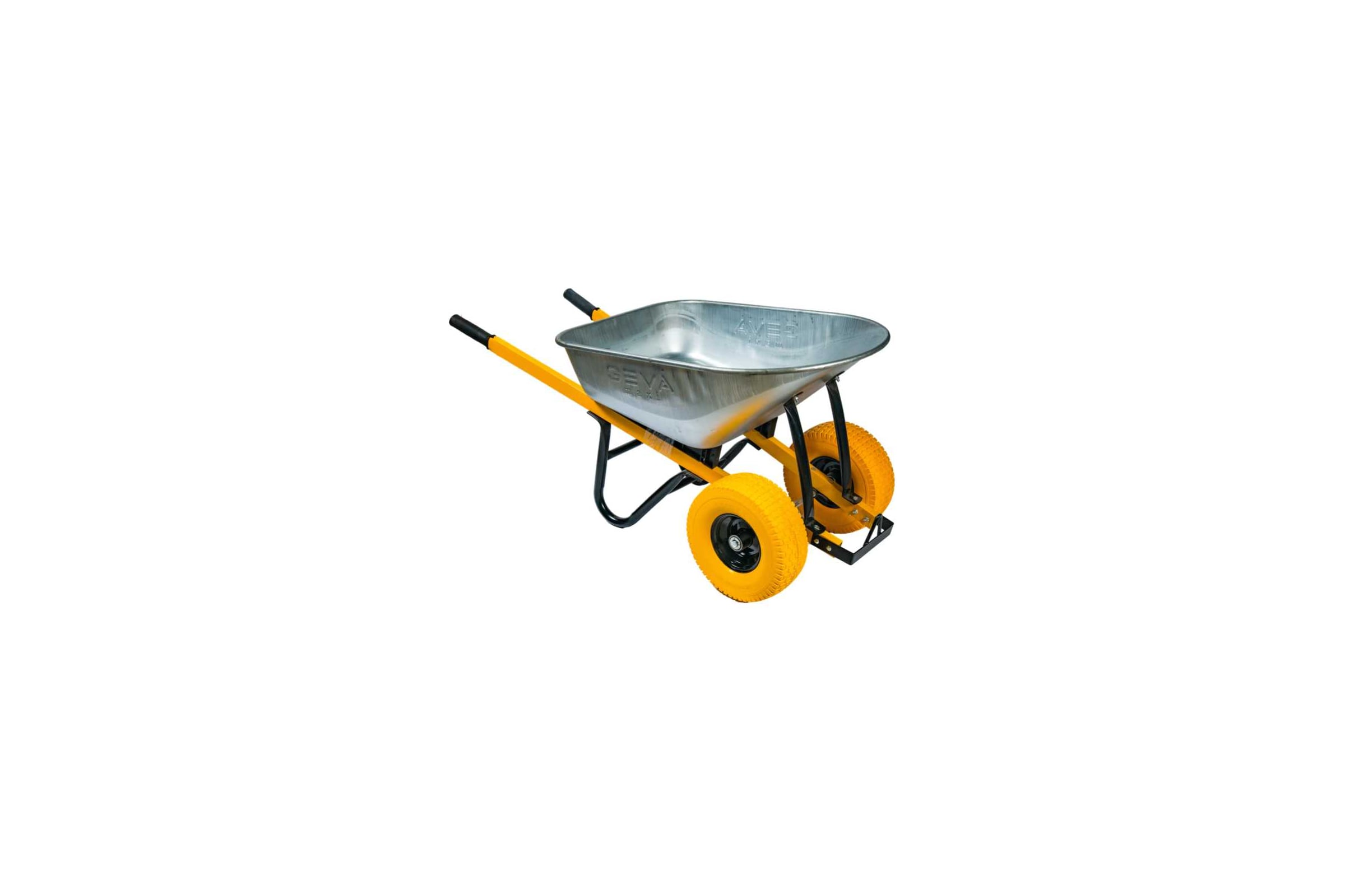 Тачка двухколесная GEVA TRADE GEVA MAXI 140л, квадратная труба, колесо полиуретан 15x6.00-6 F20mm/90мм TS2KL140GT — фото 3